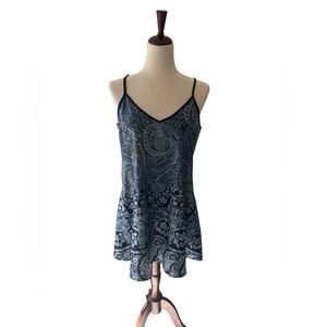 Sun Dress w/ Pockets M Blue and White